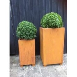 Blomsterkrukke i cortenstl 70 cm. hj.