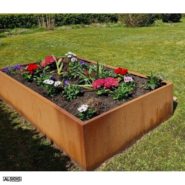 Hjbed i Corten stl 100 cm. bred og 40 cm. hj.