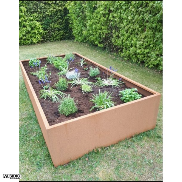 Hjbed i Corten stl 150 cm. bred og 40 cm. hj.